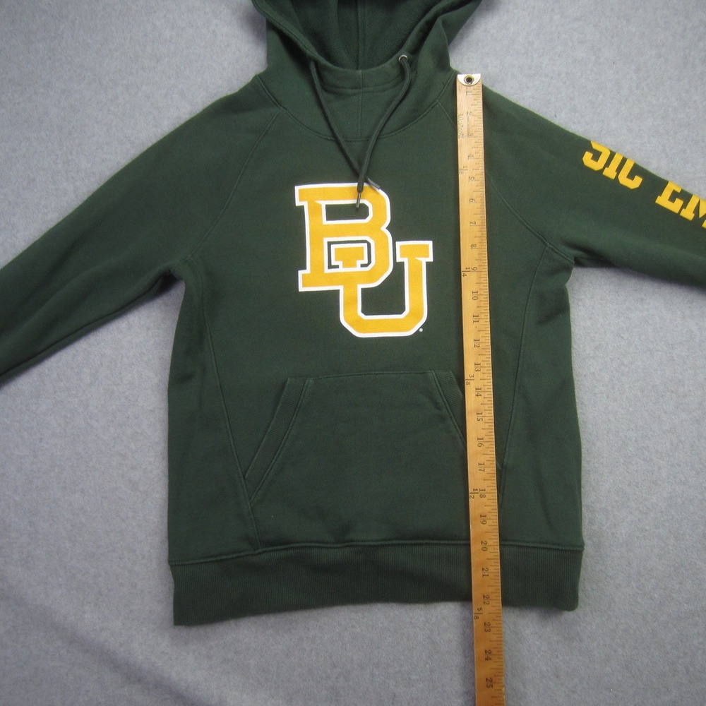 Baylor Bears Hoodie XS Green Sic‎ Em Bears Graphic Champion Sweatshirt NCAA - Picture 9 of 14
